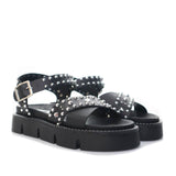 Sandalia plana negro para mujer 2202C-Z409