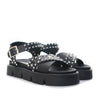 Sandalia plana negro para mujer 2202C-Z409