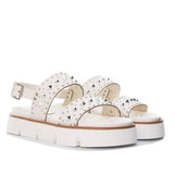 Sandalia plana talco para mujer 2215C-Z409