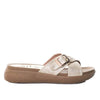 Sandalia plataforma baja champaña para mujer 2288-Z197