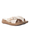 Sandalia plataforma baja champaña para mujer 2288-Z197
