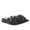 Sandalia plataforma baja negro x charol para mujer 2288-Z197
