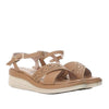 Sandalia plataforma baja amareto x oro rosa para mujer 2305-Z197