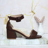 Sandalia tacon cafe para mujer 2350-Z148