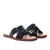Sandalia plana negro para mujer 23C13-Z19