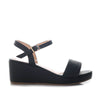 Sandalia plataforma baja negro para mujer 2407-Z132