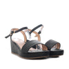 Sandalia plataforma baja negro para mujer 2407-Z132