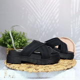 Sandalia plana negro para mujer 2504-Z457