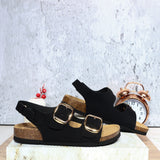 Sandalia canoa negro para mujer 251018-Z718