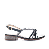 Sandalia plana negro charol para mujer 2569-Z527