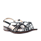 Sandalia plana negro charol para mujer 2569-Z527