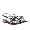 Sandalia plana negro charol para mujer 2569-Z527