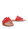Sandalia plana rojo xfolia cuero para mujer 25C30-Z19