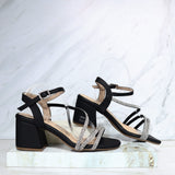 Sandalia 5 1/2 brillos negro x murano para mujer 2603-z148