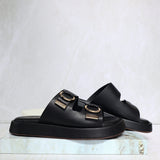 Sandalia canoa negro para mujer 26040-Z43