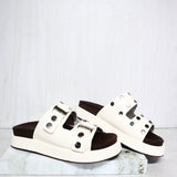 Sandalia canoa talco para mujer 26048-Z43