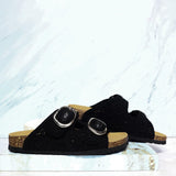 Sandalia canoa negro para mujer 26113-Z718