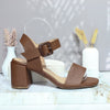 Sandalia tacon cafe para mujer 2721-Z148