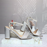 Sandalia tacon plata para mujer 2729-Z148
