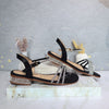 Sandalia plana negro para mujer 2754-Z527