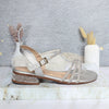 Sandalia plana plata para mujer 2754-Z527