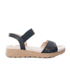 Sandalia plana negro para mujer 301-Z83