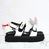 Sandalia canoa talco x negro para mujer 3094-Z617