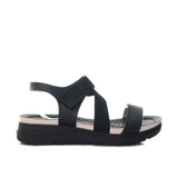 Sandalia plana negro para mujer 315-Z83