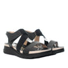 Sandalia plana negro para mujer 315-Z83