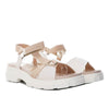 Sandalia plana talco para mujer 324-1-Z83