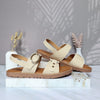 Sandalia plana talco para mujer 324-Z447