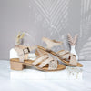Sandalia tacon taupe x folia cuero para mujer 350-Z310