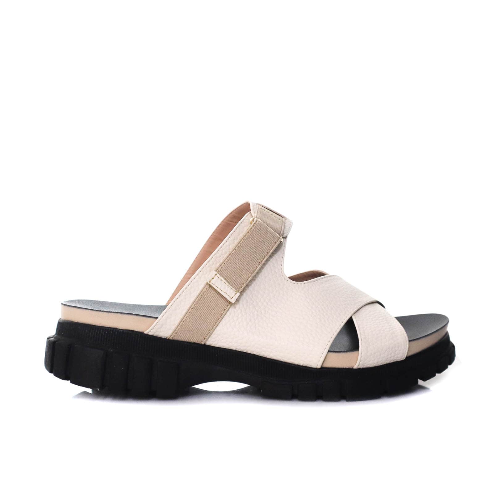 Sandalia plana talco para mujer 358-Z83