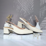 Tacon blanco cuero para mujer 400-Z522