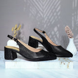 Tacon negro cuero para mujer 400-Z522