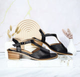 Sandalia tacon negro para mujer 406-Z559