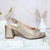 Tacon metal arena cuero para mujer 407-Z522
