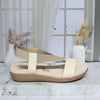 Sandalia plana talco para mujer 417-Z83