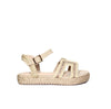 Plataforma baja yute x champaña para mujer 4244-Z437