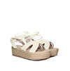 Plataforma baja yute talco x plata para mujer 4288-Z437