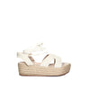 Plataforma baja yute talco x plata para mujer 4288-Z437