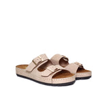 Sandalia plana beige para mujer 501-Z444