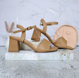 Sandalia tacon taupe para mujer 52712-Z148
