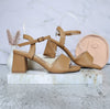 Sandalia tacon taupe para mujer 52712-Z148