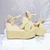 Sandalia plana yute x beige para mujer 628-Z482