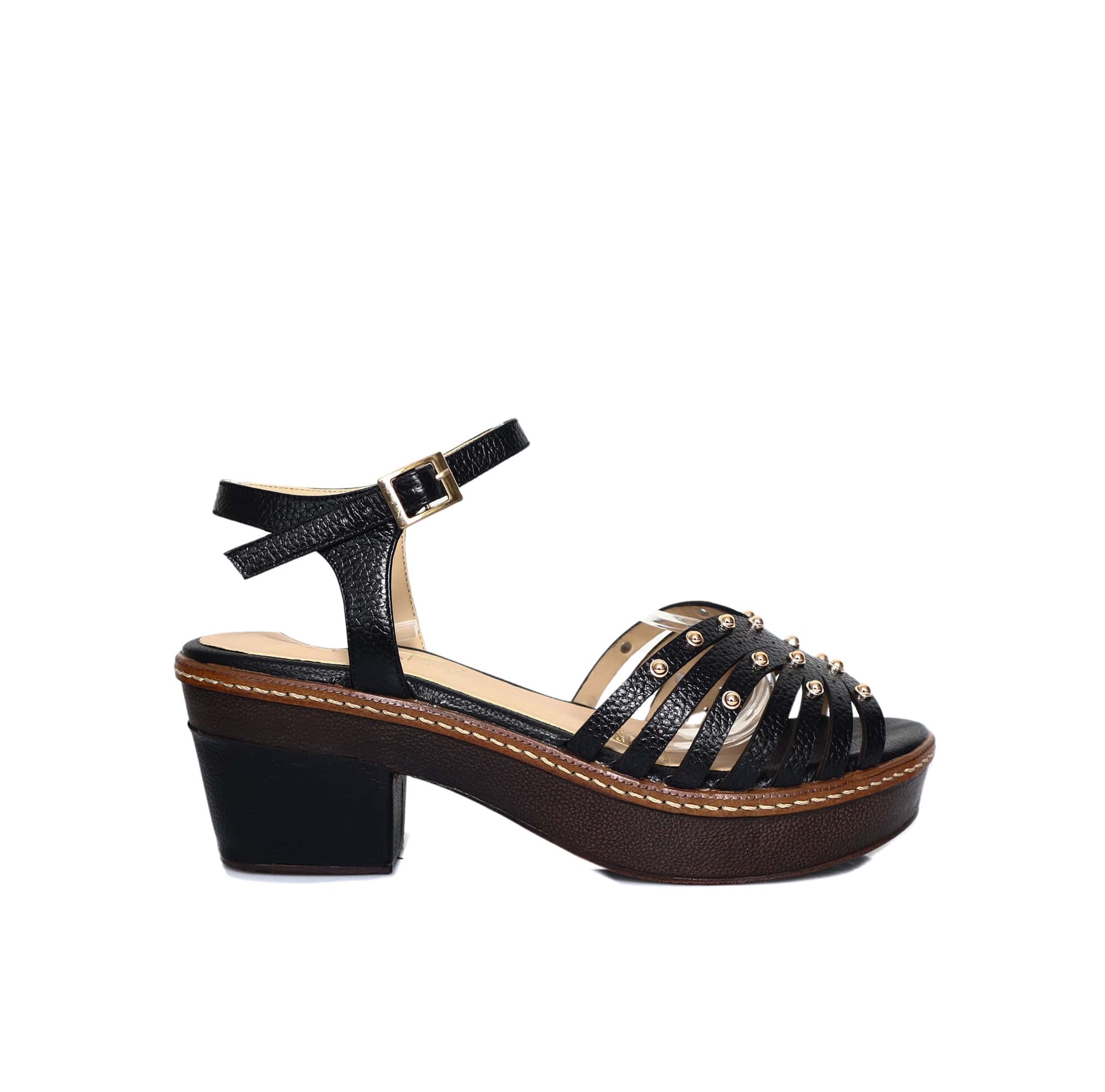Electra / irina negro cuero para mujer 6334-Z06