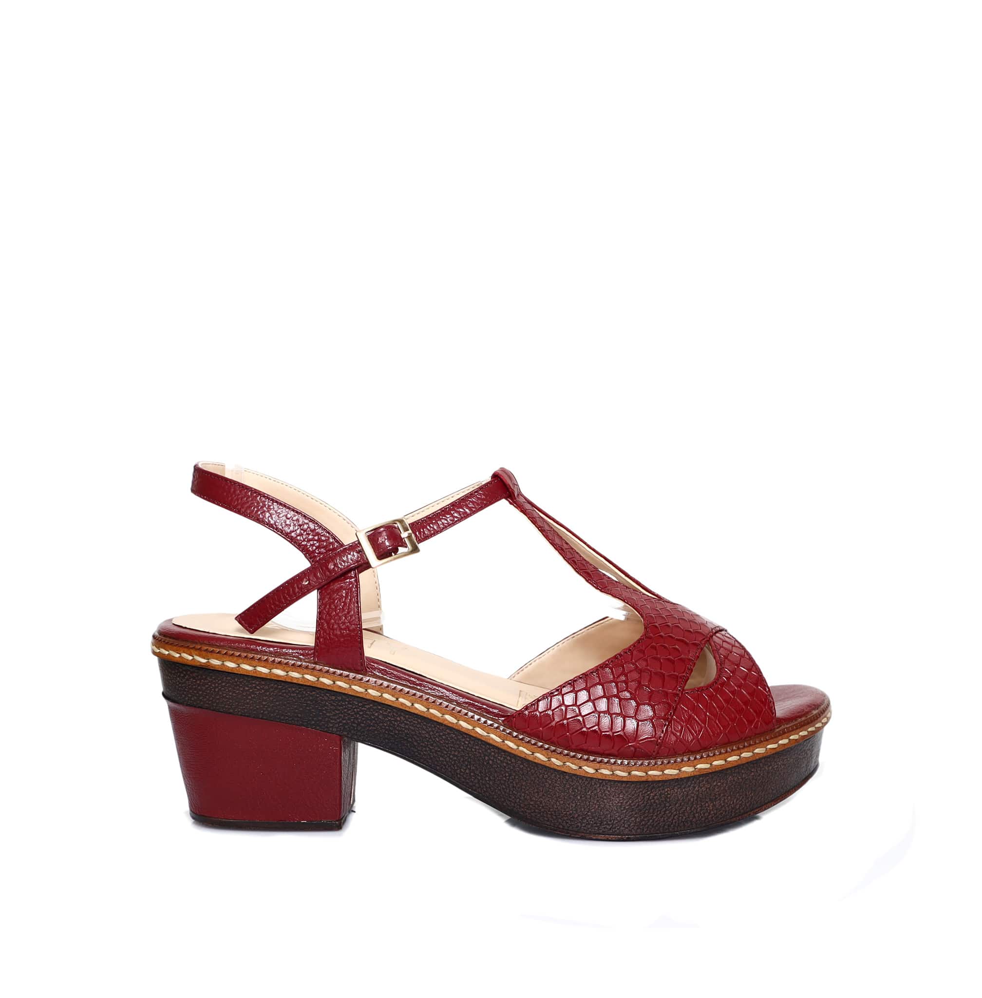 Electra / irina rojo cuero para mujer 6344-Z06