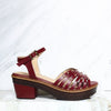 Sleidy rojo cuero para mujer 6334-Z06