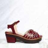 Sleidy rojo cuero para mujer 6334-Z06