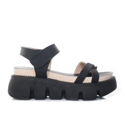 Plataforma baja negro para mujer 7019-Z83